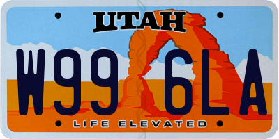 UT license plate W996LA