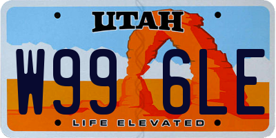 UT license plate W996LE