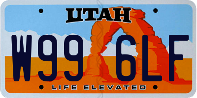 UT license plate W996LF