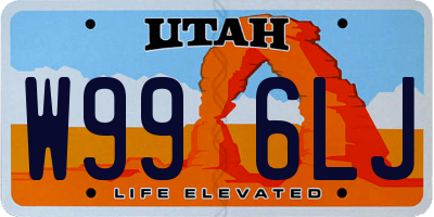 UT license plate W996LJ