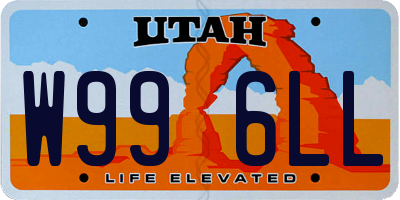 UT license plate W996LL