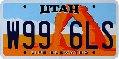 UT license plate W996LS
