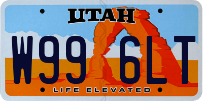 UT license plate W996LT