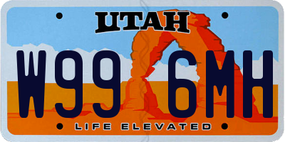 UT license plate W996MH