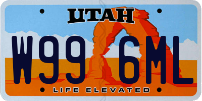 UT license plate W996ML