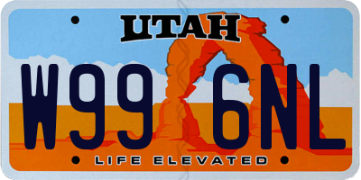 UT license plate W996NL