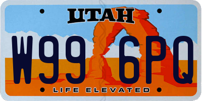 UT license plate W996PQ