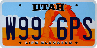 UT license plate W996PS