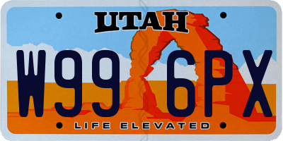 UT license plate W996PX