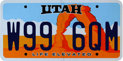 UT license plate W996QM