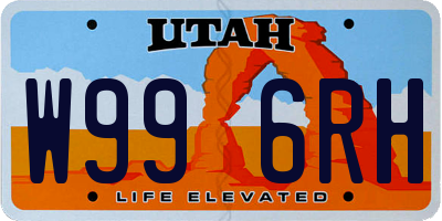 UT license plate W996RH