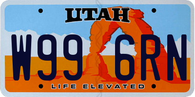 UT license plate W996RN
