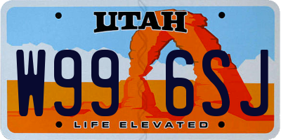 UT license plate W996SJ