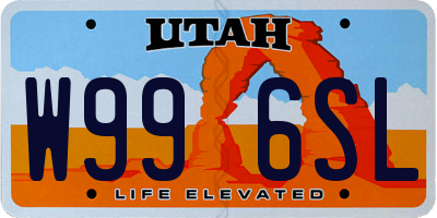 UT license plate W996SL