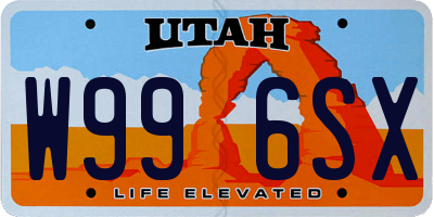 UT license plate W996SX