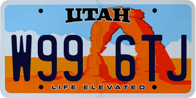 UT license plate W996TJ