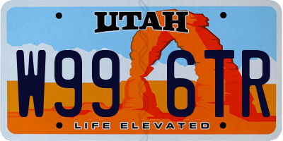 UT license plate W996TR