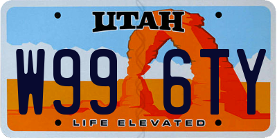 UT license plate W996TY
