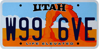 UT license plate W996VE