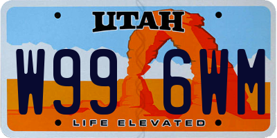 UT license plate W996WM
