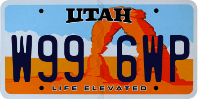 UT license plate W996WP