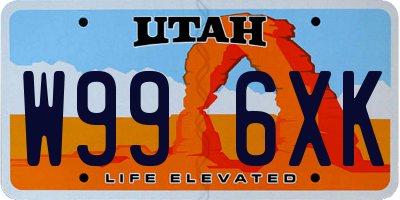 UT license plate W996XK