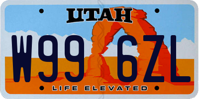 UT license plate W996ZL
