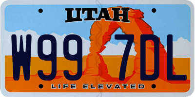 UT license plate W997DL