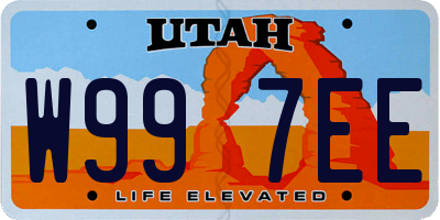 UT license plate W997EE