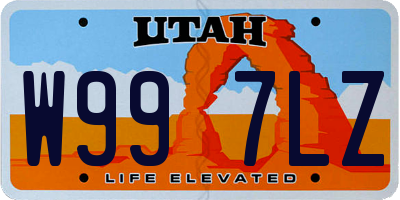 UT license plate W997LZ