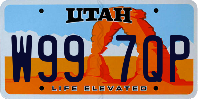 UT license plate W997QP
