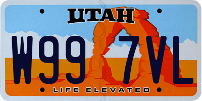 UT license plate W997VL