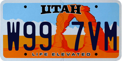 UT license plate W997VM