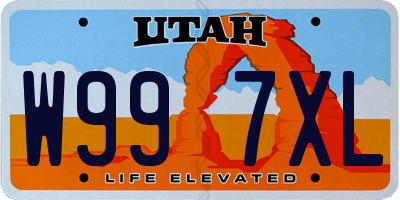 UT license plate W997XL