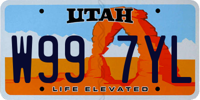 UT license plate W997YL