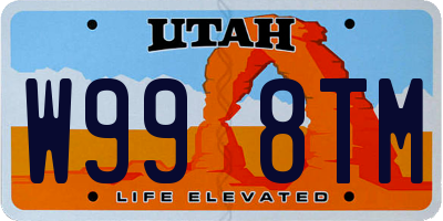 UT license plate W998TM