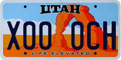 UT license plate X000CH