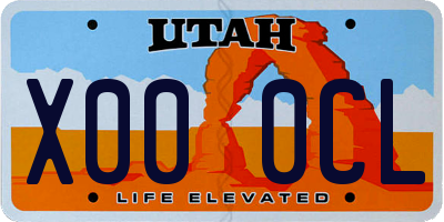 UT license plate X000CL