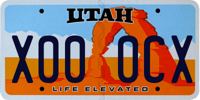 UT license plate X000CX