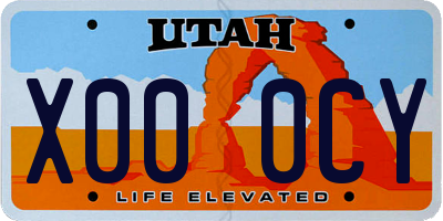 UT license plate X000CY