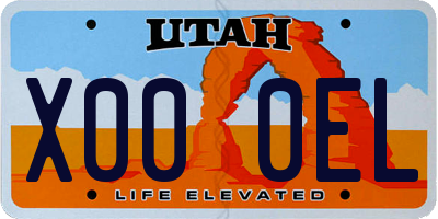 UT license plate X000EL