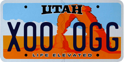 UT license plate X000GG