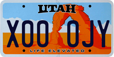 UT license plate X000JY