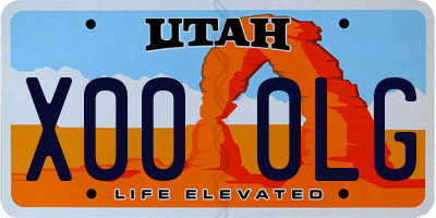 UT license plate X000LG