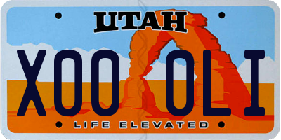 UT license plate X000LI