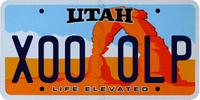 UT license plate X000LP
