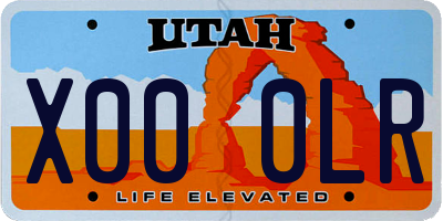 UT license plate X000LR