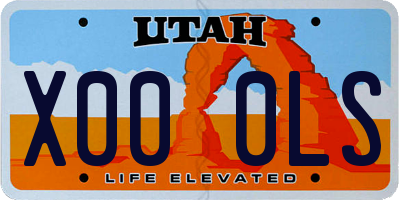 UT license plate X000LS