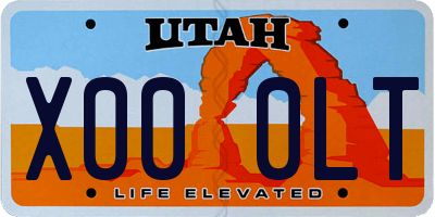 UT license plate X000LT