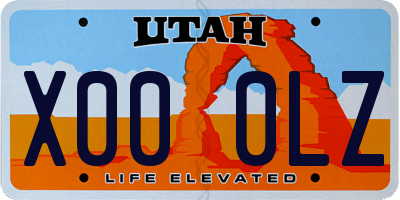 UT license plate X000LZ
